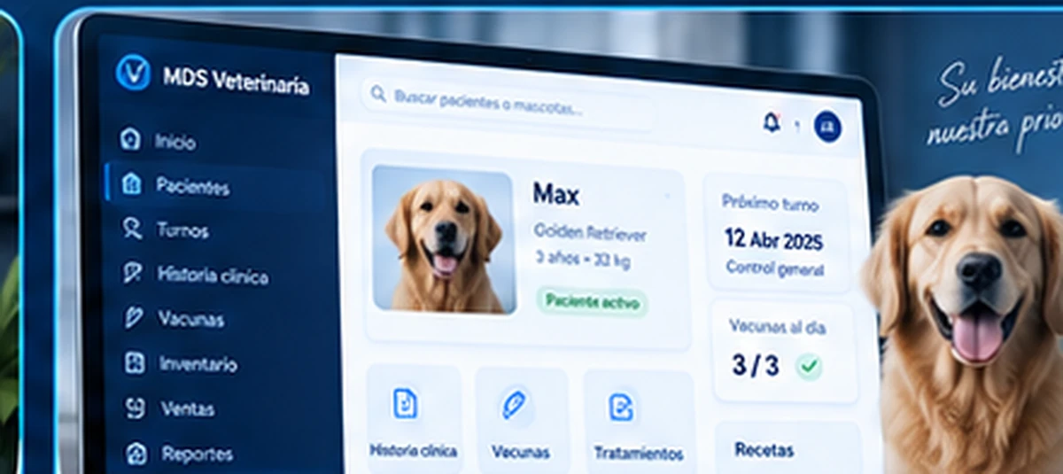 Vista representativa de VETGESTIÓN para gestión veterinaria